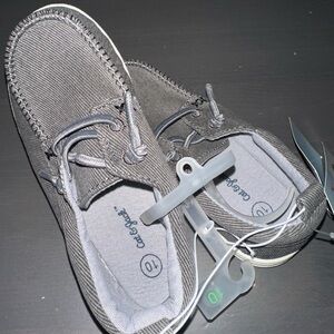 Kids Moccasins Charcoal Gray NWT Size 10 - Machine Washable